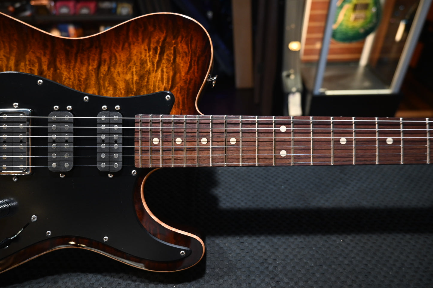 Tom Anderson Drop Mongrel Shorty Hollow 2015 - Tiger Eye Burst Guitar #215A - Danville Music