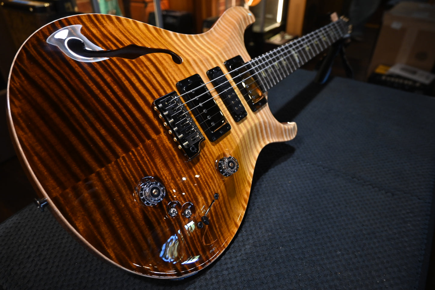PRS Wood Library Special Semi-Hollow Danville Music 35th Anniversary Artist Top - Sandstorm Fade Guitar #6049