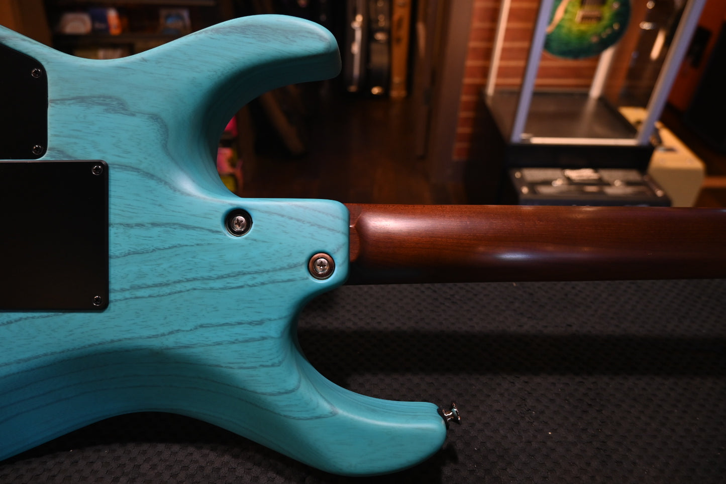 Tom Anderson Li’l Angel Player - Satin Translucent Cotton Candy Blue Dark Grain Guitar #124A - Danville Music