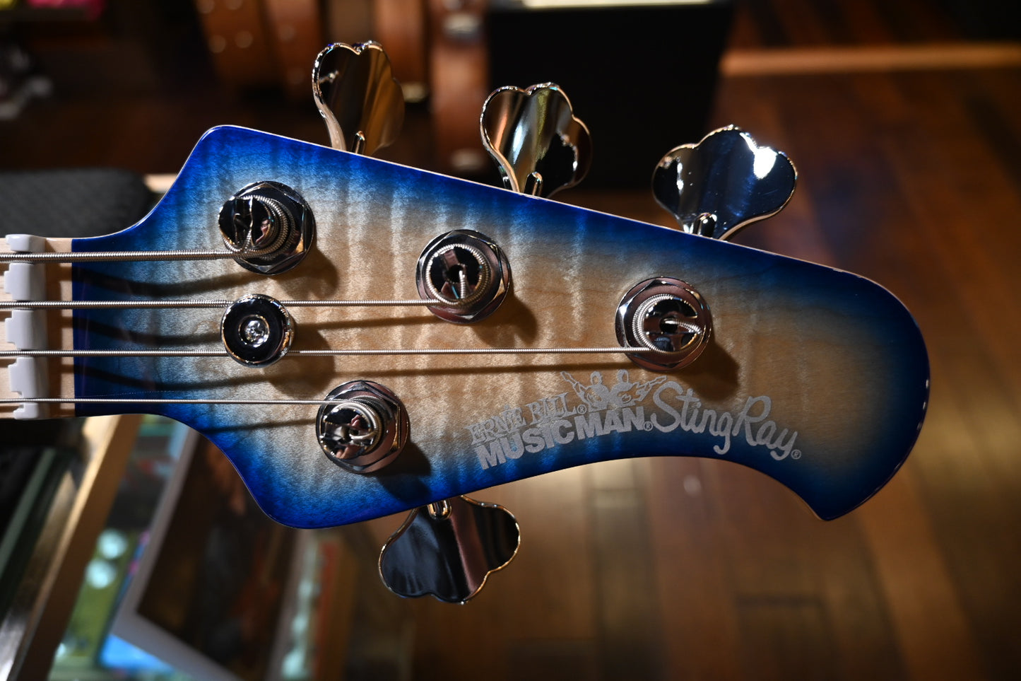 Music Man BFR StingRay Special H - Paua Blue Burst Guitar #3680 - Danville Music