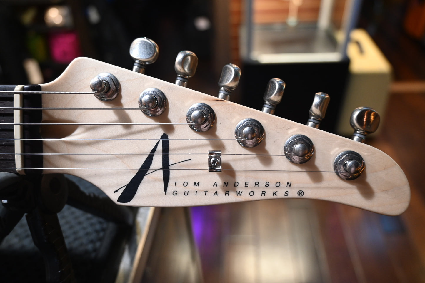 Tom Anderson Icon Classic In-Distress - Olympic White over Tobacco Burst Guitar #923N - Danville Music