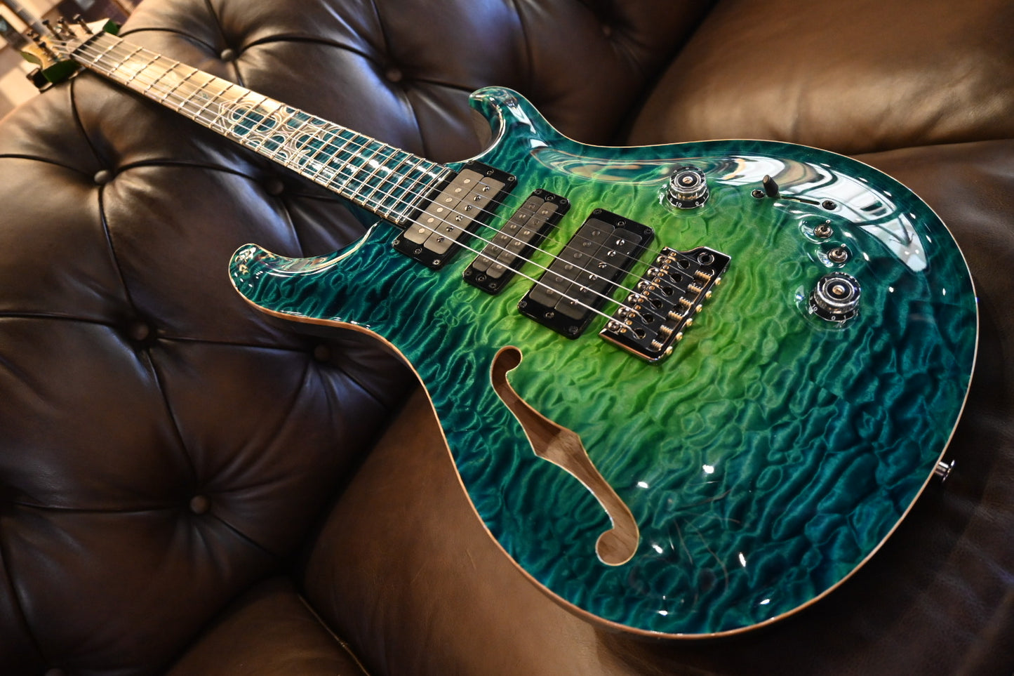PRS Private Stock Special Semi-Hollow Gothic - Laguna Glow Guitar #10568 - Danville Music