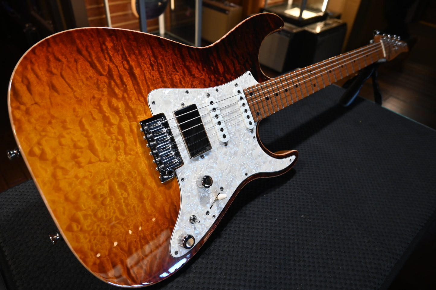 Tom Anderson Guardian Angel 2022 - Fire WakeSurf Guitar #422N - Danville Music