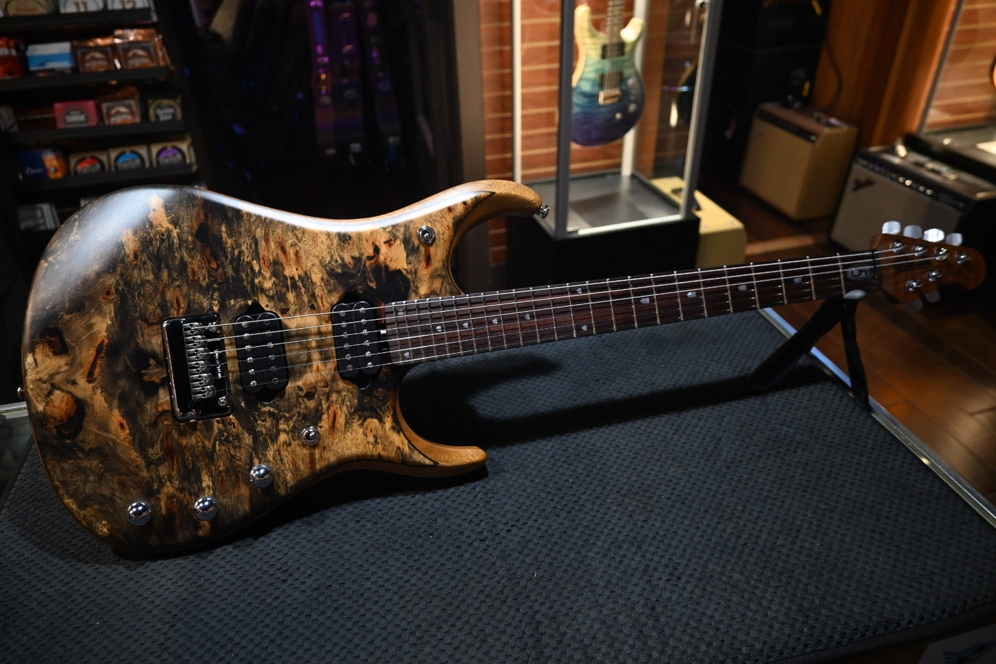 Music Man BFR JP15 - Butterscotch Burl Guitar #0092 - Danville Music