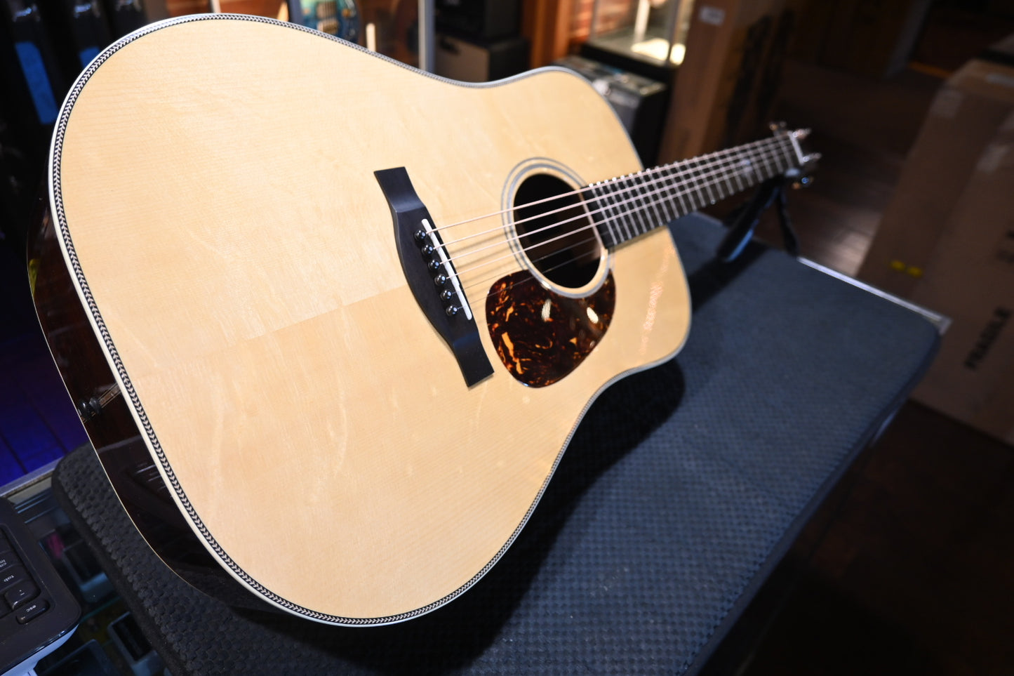 Santa Cruz Model D Bearclaw German Spruce/Rosewood - Natural Guitar #8087 - Danville Music