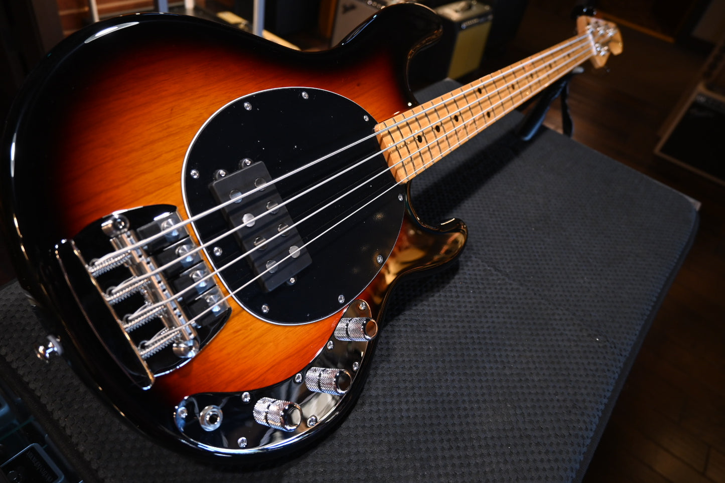 Music Man Retro ‘70s StingRay Bass - Vintage Sunburst Bass #0612 - Danville Music