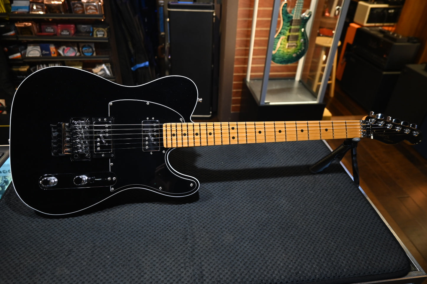 Fender American Ultra Luxe Telecaster Floyd 2023 - Mystic Black Guitar #2790 - Danville Music