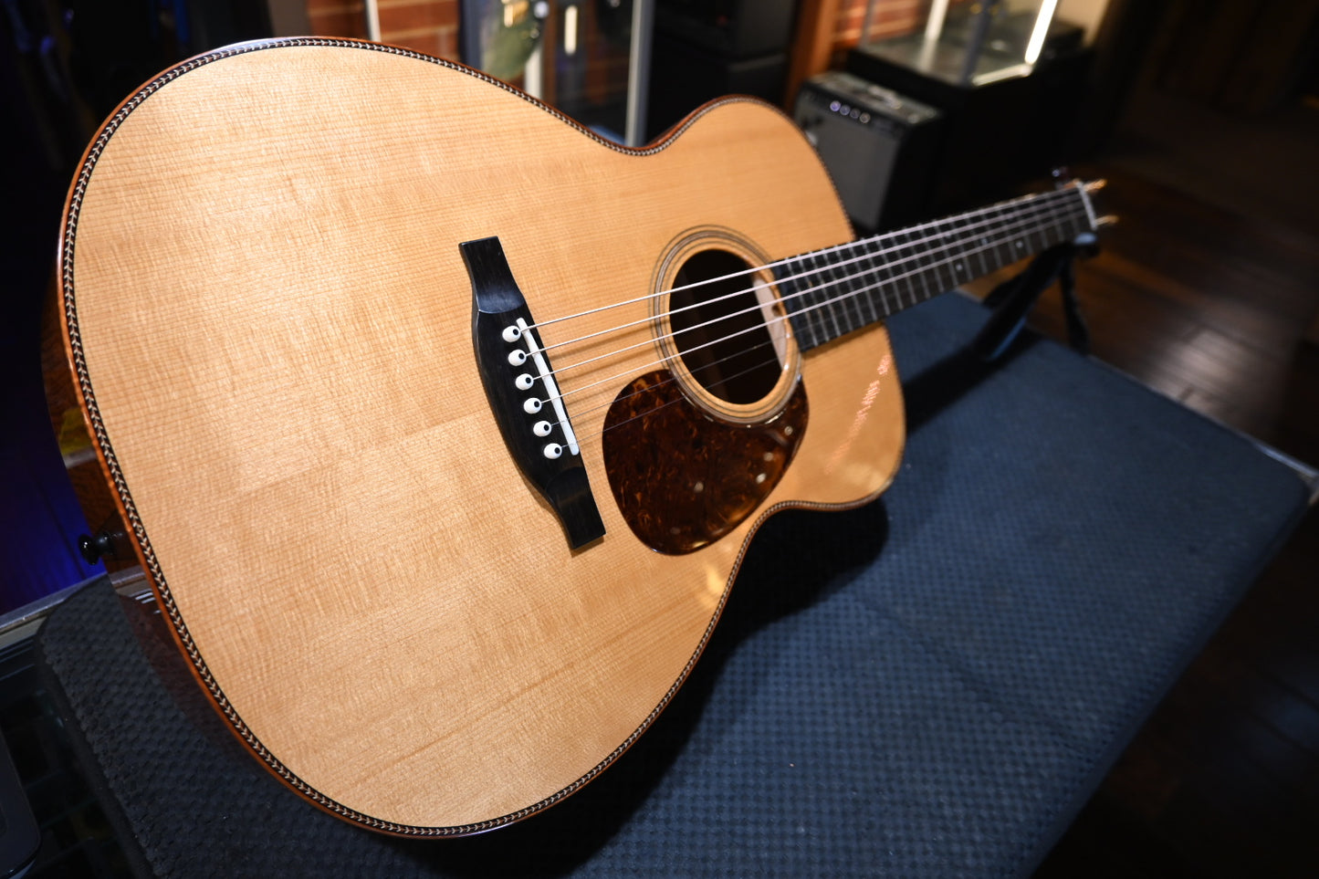 Bourgeois Custom OO DB Signature 2016 Adirondack/Figured Mahogany Guitar #7533 - Danville Music