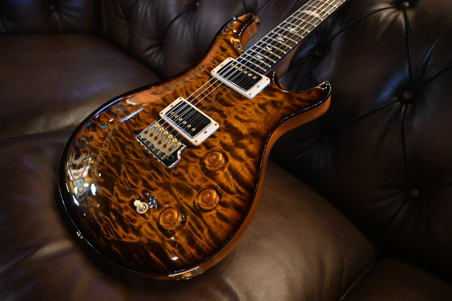 PRS Wood Library DGT 2021 Quilt Brazilian Board - Copperhead Burst Guitar #2279 - Danville Music
