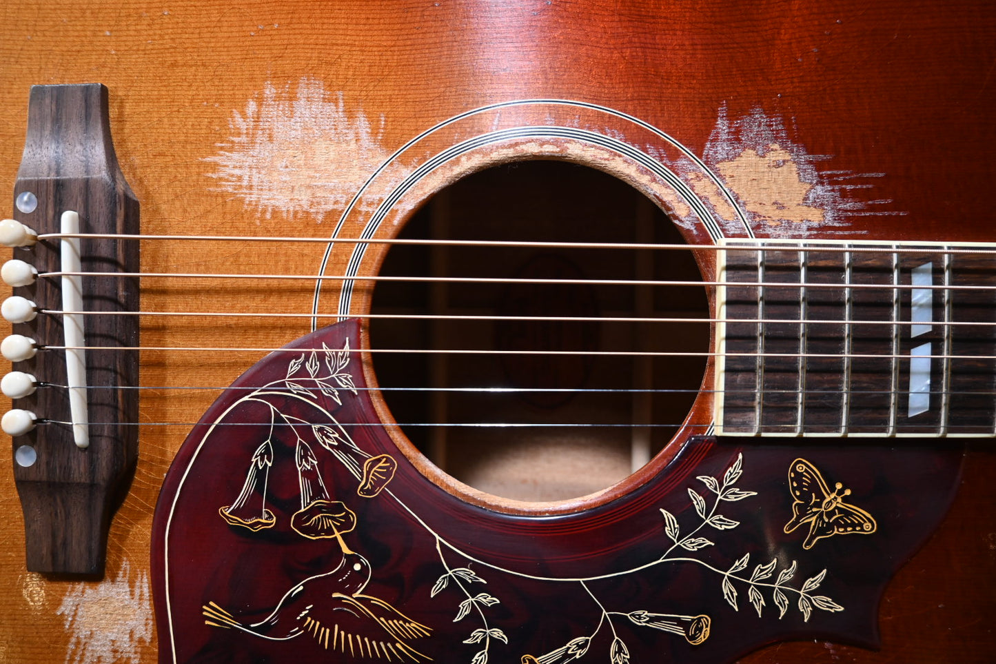 Gibson Custom Shop 1960 Hummingbird Murphy Lab Heavy Aged - Washed Cherry Sunburst Guitar #5025