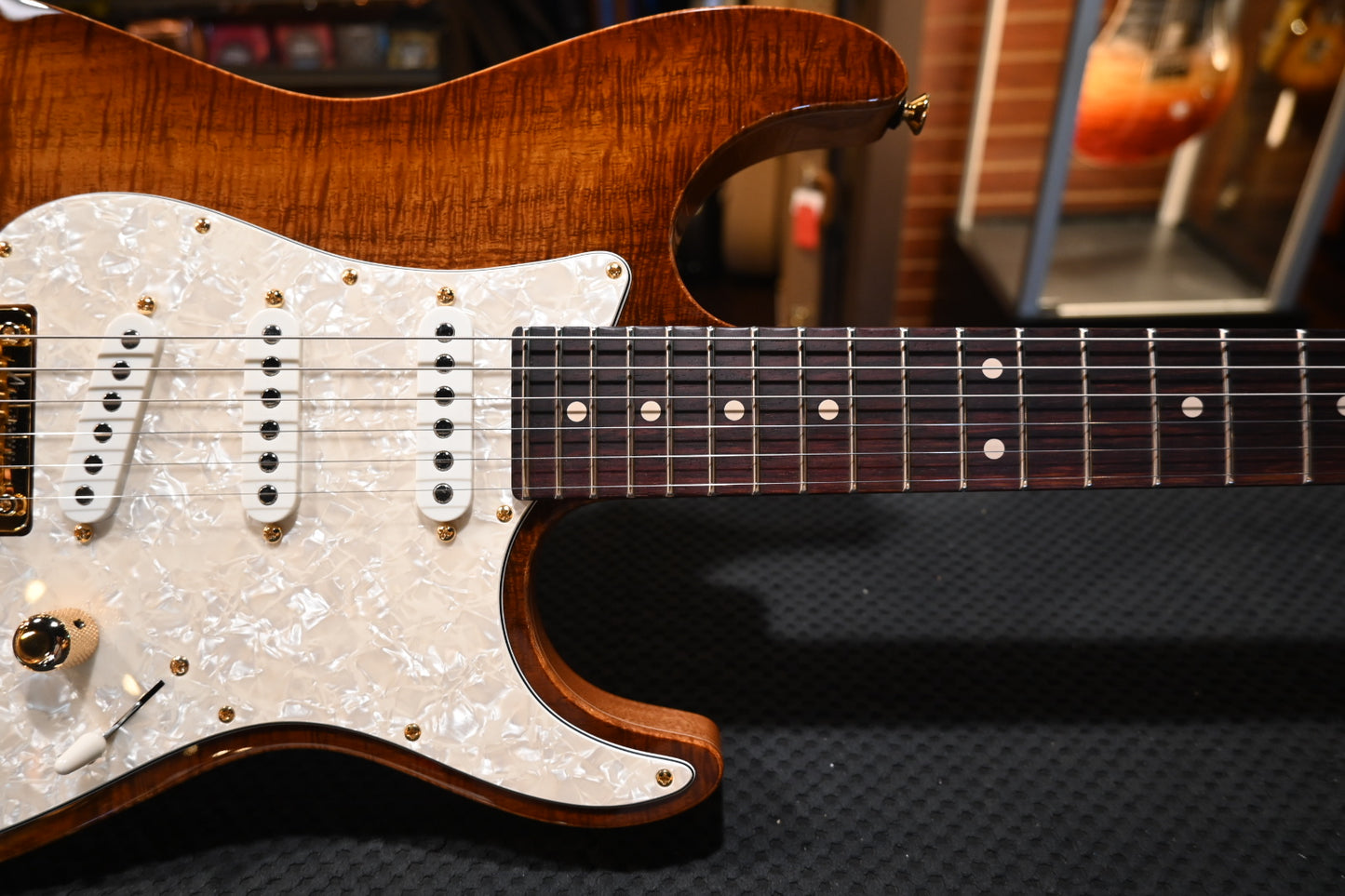 Tom Anderson Drop Top Classic Shorty Hollow Koa - Light Tobacco Shaded Edge Guitar #524N
