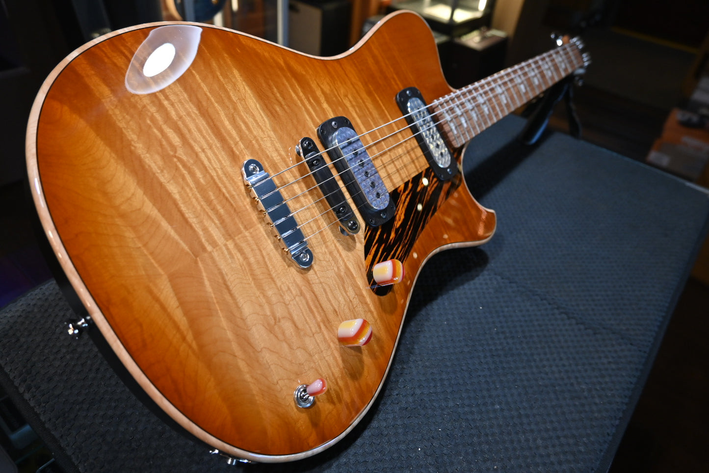 Powers Electric A-Type Select Maple FF42 Hard Tail - Wild Honey Burst Guitar #B243
