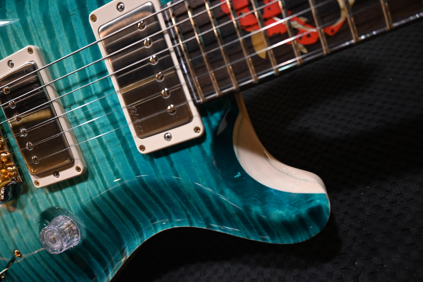 PRS Private Stock Custom 24 Koi Inlay - Bahamian Blue Glow Guitar #10498 - Danville Music