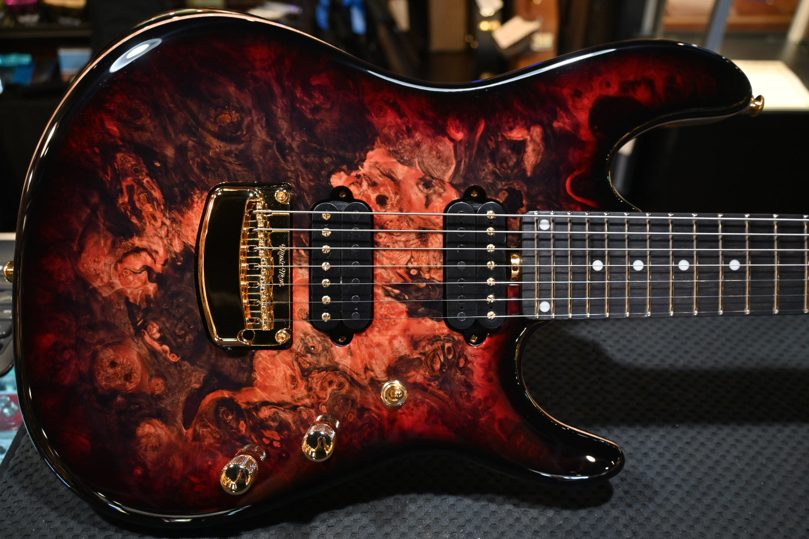 Music Man Jason Richardson 7-String Cutlass Rorschach Red Guitar 0828