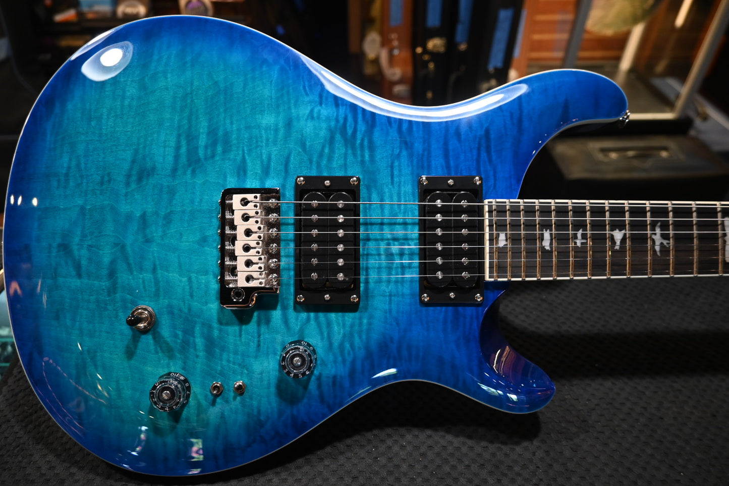 PRS SE Custom 24-08 Quilt - Lake Blue Guitar #3451