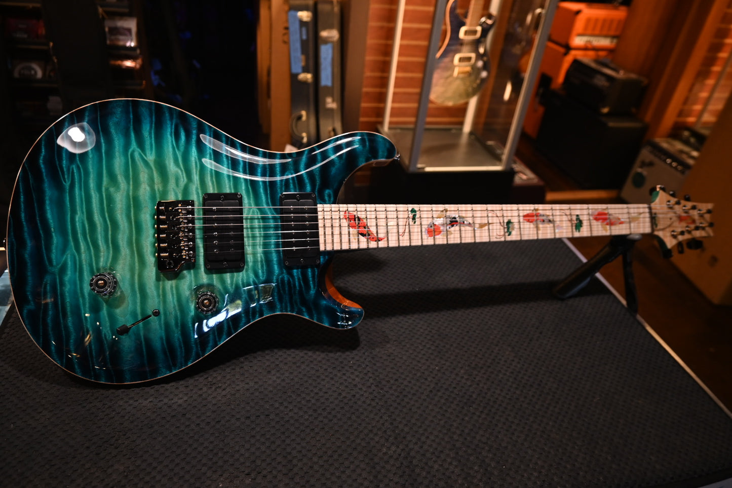 PRS Private Stock Custom 24 One-Piece Quilt Koi - Sub Zero Glow Guitar #11674