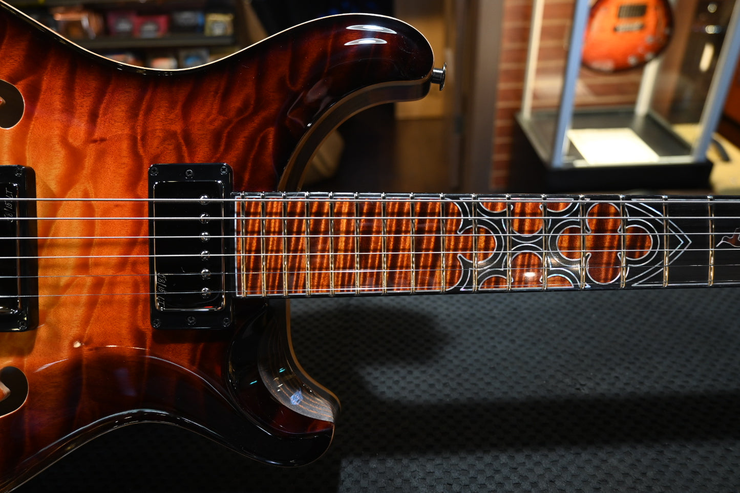 PRS Private Stock Hollowbody II Piezo Gothic - Electric Tiger Glow Guitar #10569 - Danville Music