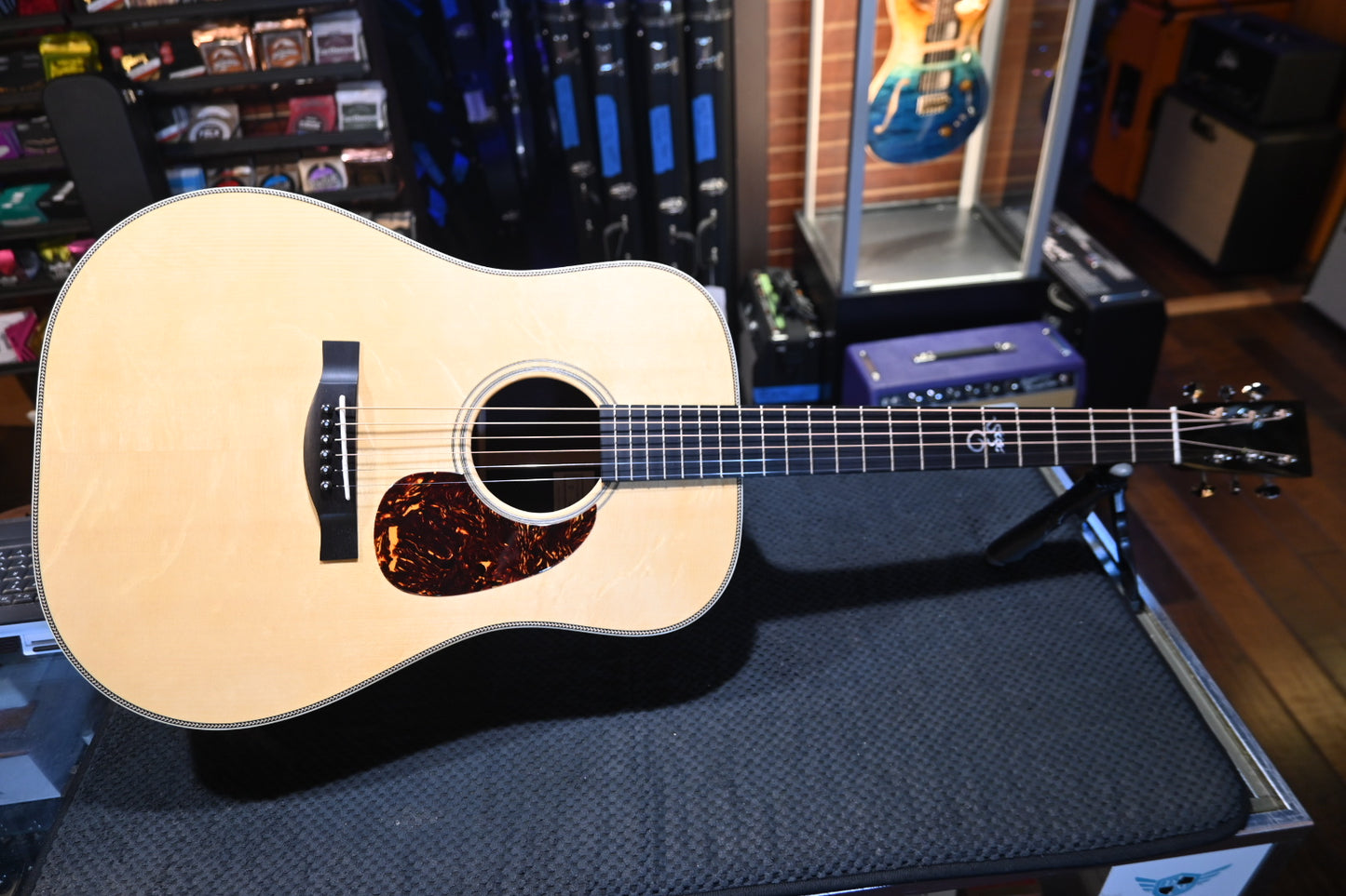 Santa Cruz Model D Bearclaw German Spruce/Rosewood - Natural Guitar #8087 - Danville Music