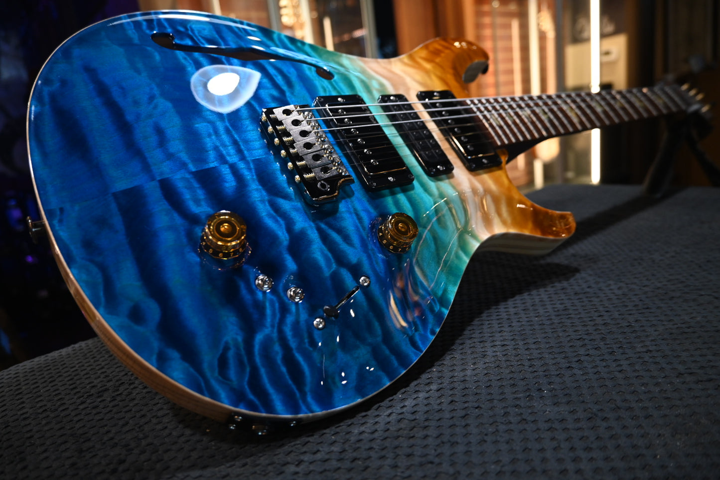 PRS Wood Library Special Semi-Hollow Danville Music 35th Anniversary Artist Top - Beach Fade Guitar #5858