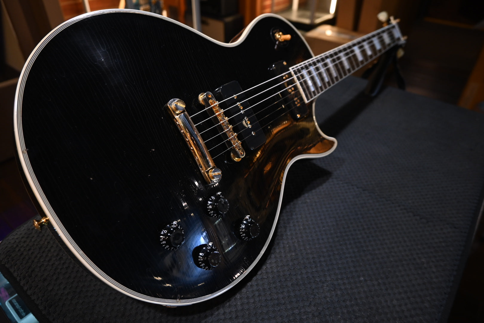Gibson Custom Shop 1954 Les Paul Custom 2020 Relic - Ebony Guitar #0045 - Danville Music