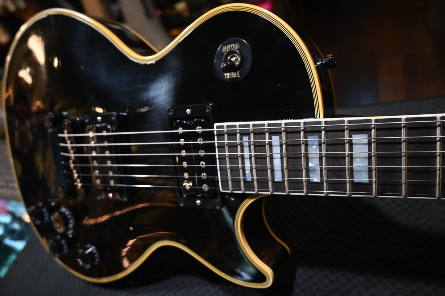 Gibson Custom Shop Kirk Hammett 1989 Les Paul Custom Murphy Lab Aged Nitro - Ebony Guitar #KH114 - Danville Music