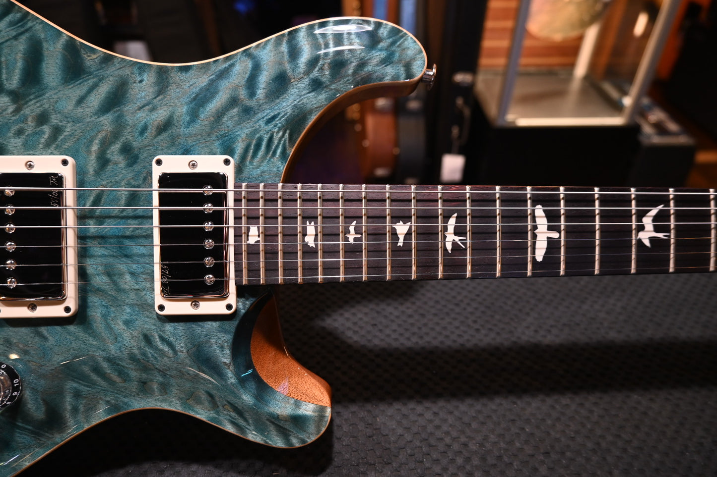 PRS Wood Library CE 24 Angel Step Quilt - Blue Crab Blue Guitar #5634 - Danville Music