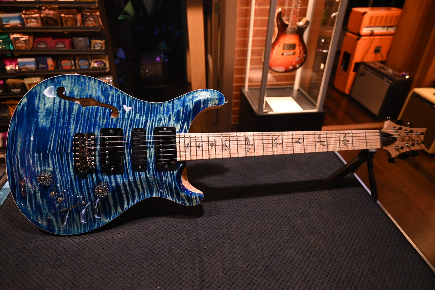 PRS Wood Library Special Semi-Hollow 10-Top Swamp Ash - River Blue Guitar #3311 - Danville Music