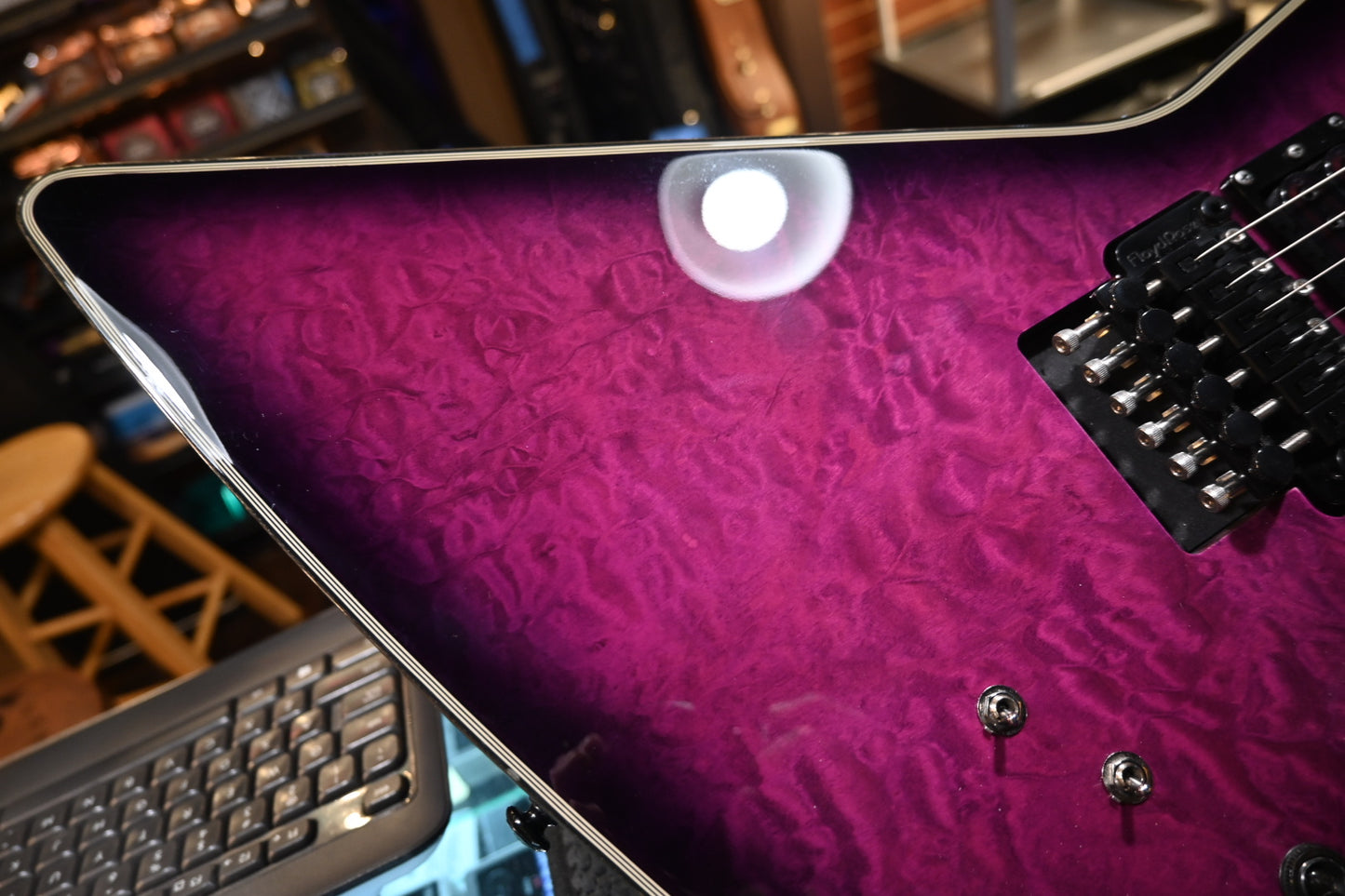 Schecter E-1 FR S - Trans Purple Burst Guitar #3699 - Danville Music