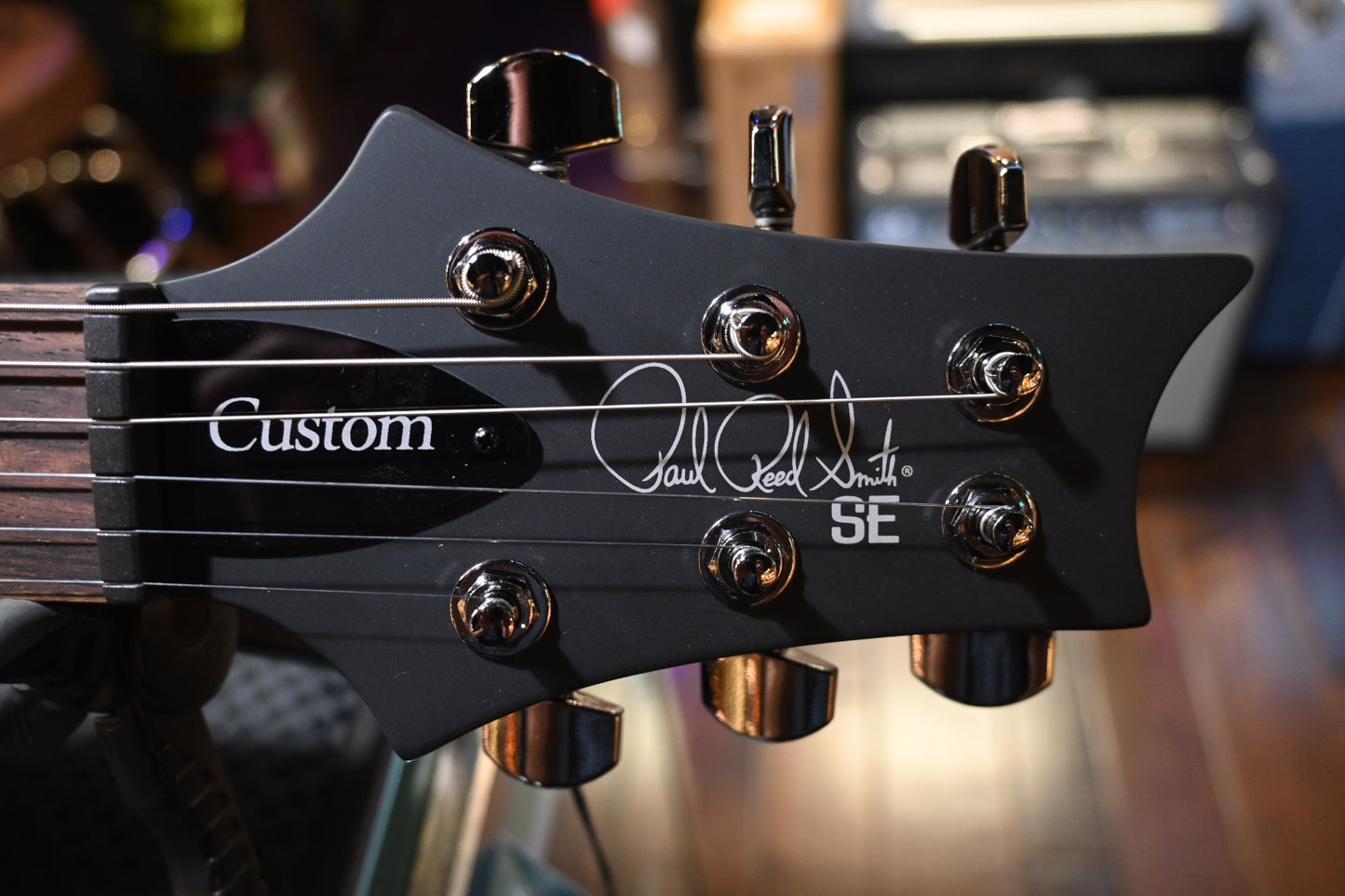 PRS SE “Exotic” Custom 24-08 Poplar Burl Limited Edition - Lake Blue Midnight Burst Guitar #1032 - Danville Music