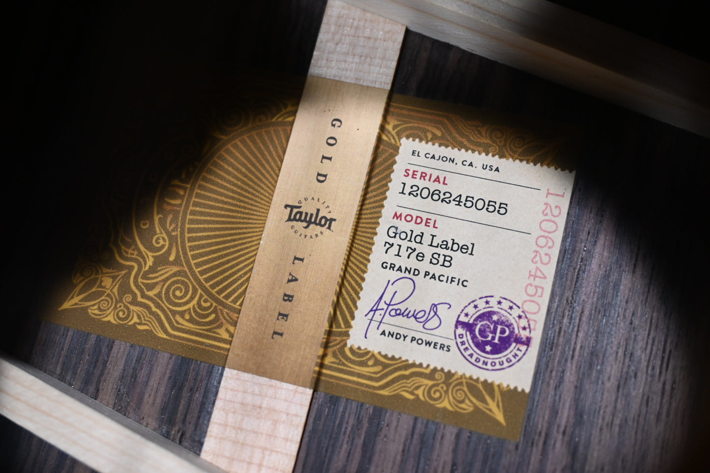 Taylor Gold Label 717e - Sunburst Guitar #5055 - Danville Music