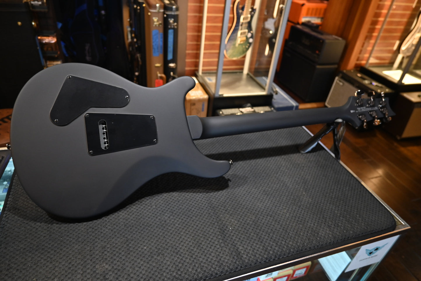 PRS SE “Exotic” Custom 24-08 Poplar Burl Limited Edition - Charcoal Cherry Midnight Burst Guitar #7015 - Danville Music