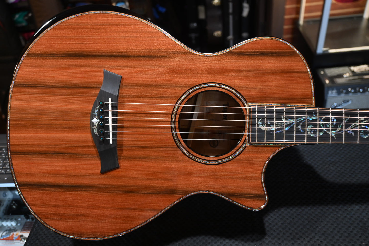 Taylor Custom GC 12-Fret Grand Concert Catch #32 Sinker Redwood/Master Grade Koa Guitar #4121 - Danville Music