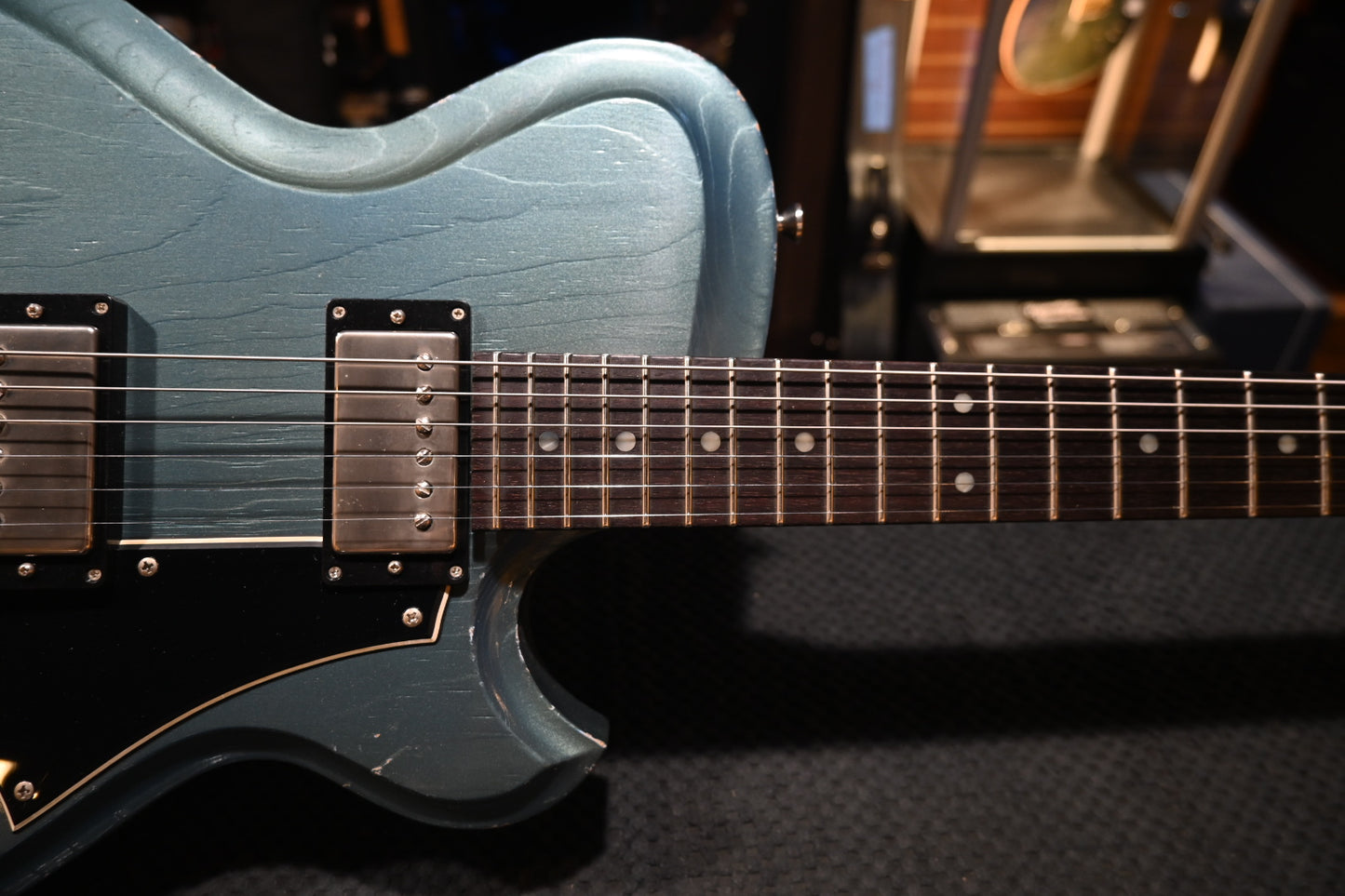 Novo Nucleus Solus H2 - Aged Pelham Blue Guitar #5234 - Danville Music