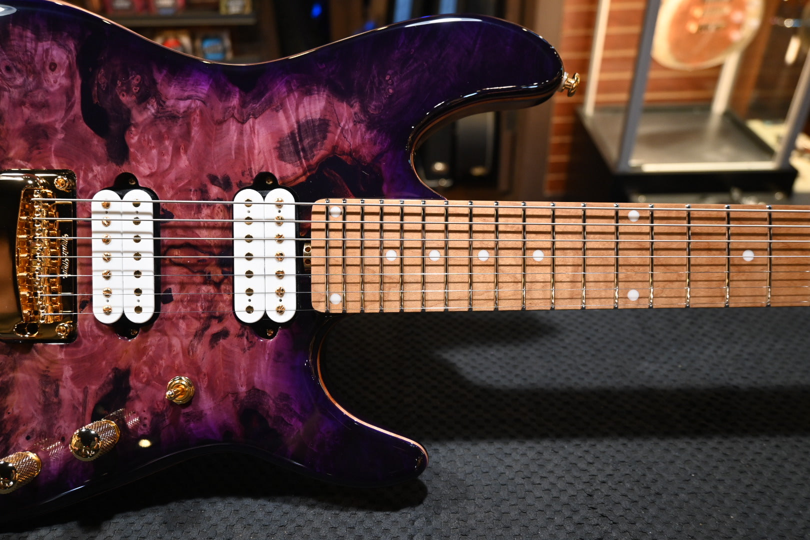 Music Man Jason Richardson 7-String Cutlass - Majora Purple Guitar #1268 - Danville Music