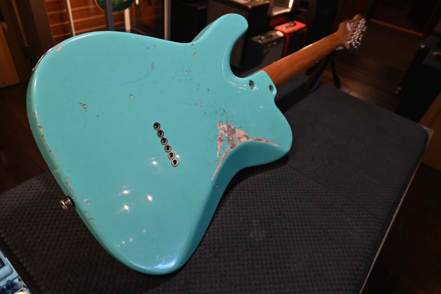 Tom Anderson T Icon - Seafoam Green In Distress Level 3 Guitar #424A - Danville Music