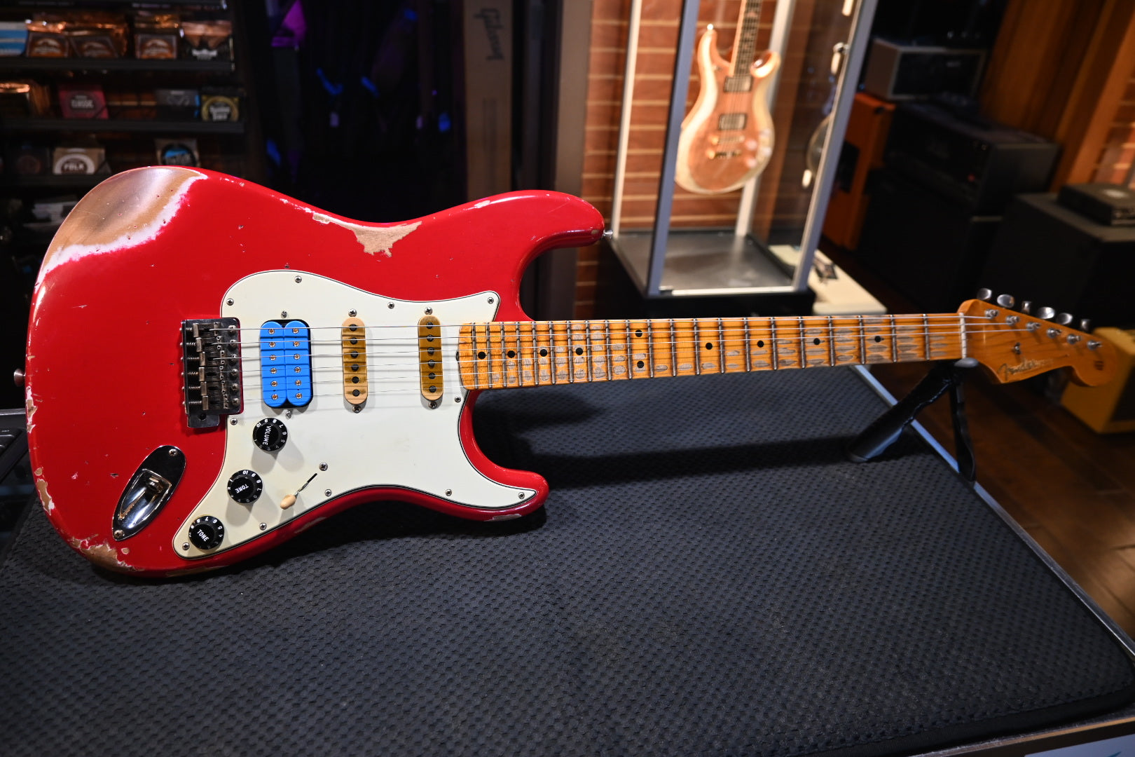 Fender Custom Shop Alley Cat Stratocaster Heavy Relic 2023 - Torino Red Guitar #0917 - Danville Music