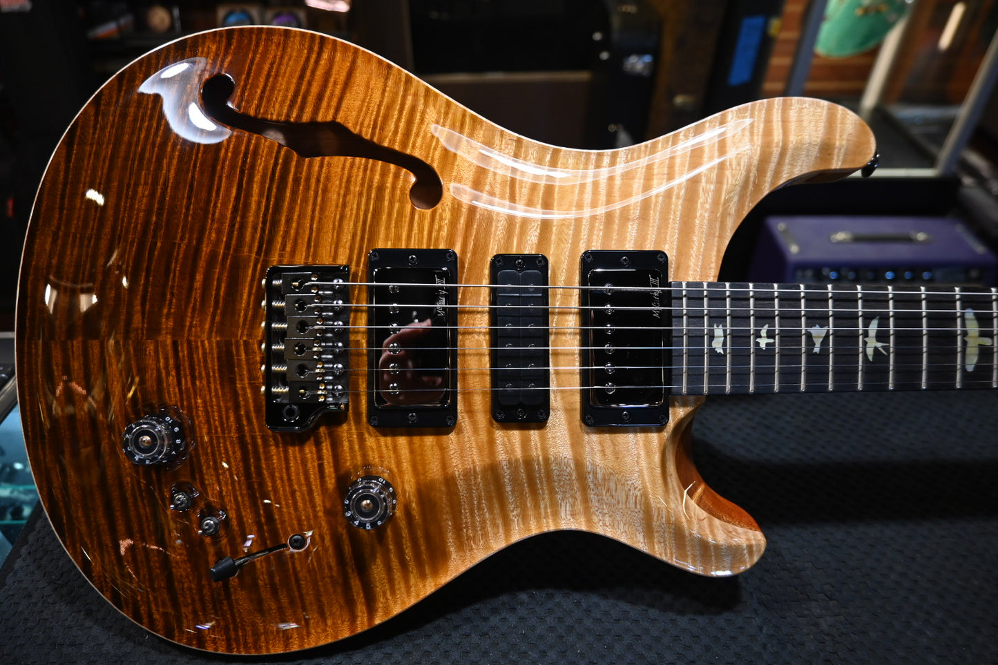 PRS Wood Library Special Semi-Hollow Danville Music 35th Anniversary Artist Top - Sandstorm Fade Guitar #6046