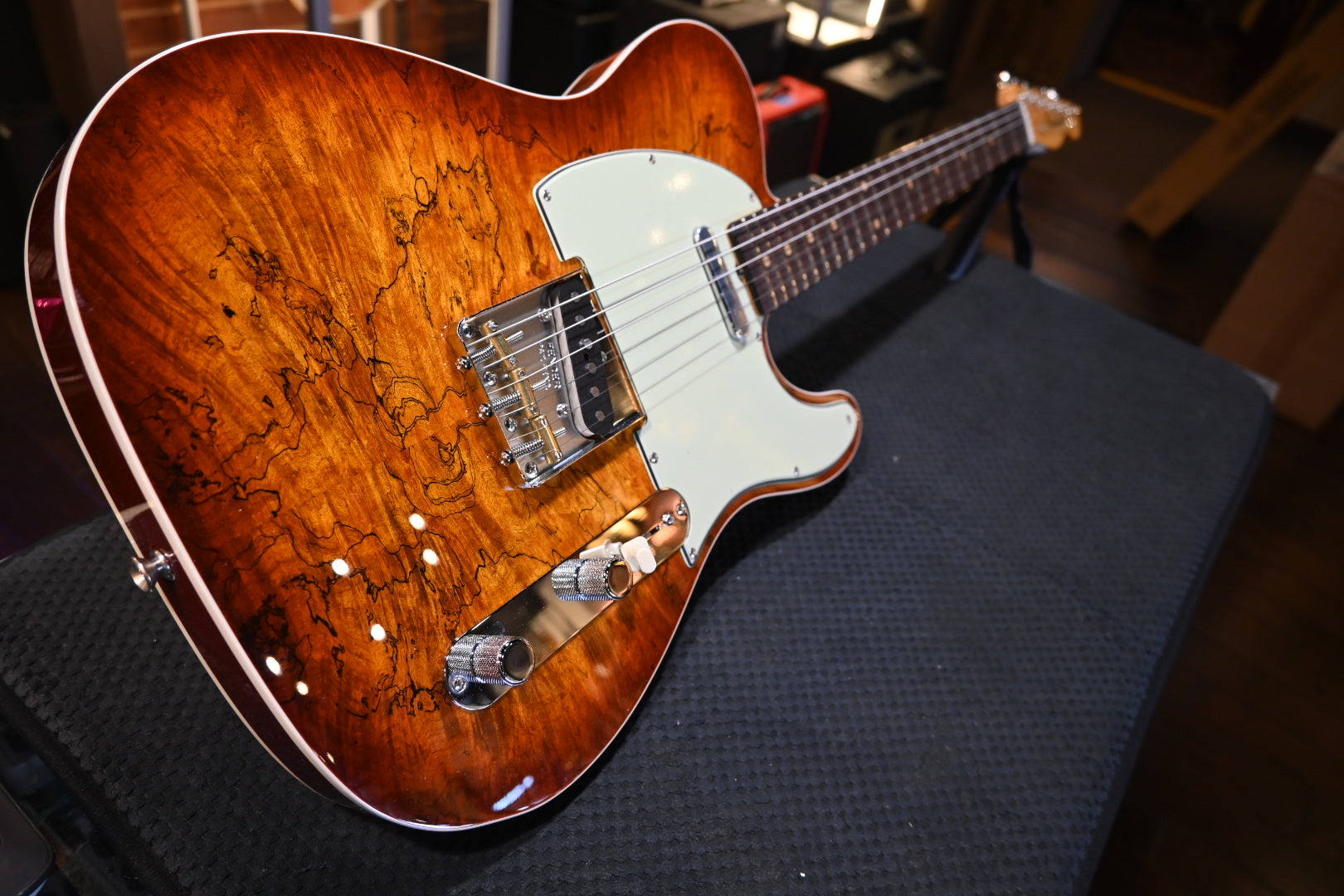 Fender Custom Shop 1960 Telecaster Custom RW NOS Spalted Maple - Tobacco Sunburst  Guitar #2110 - Danville Music