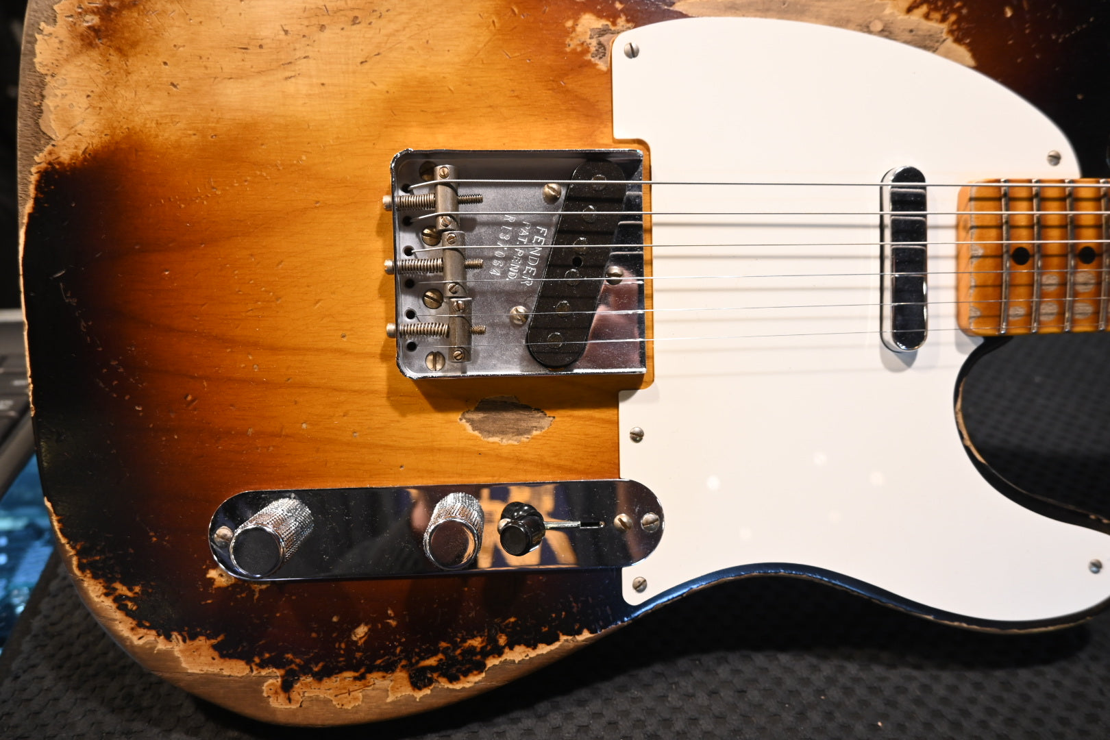 Fender Custom Shop LTD 1950 Double Esquire Super Heavy Relic - Wide Fade 2-Color Sunburst Guitar #7064 - Danville Music