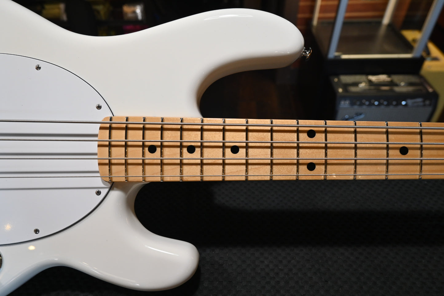 Music Man Retro ‘70s StingRay Bass - White Bass #0640 - Danville Music