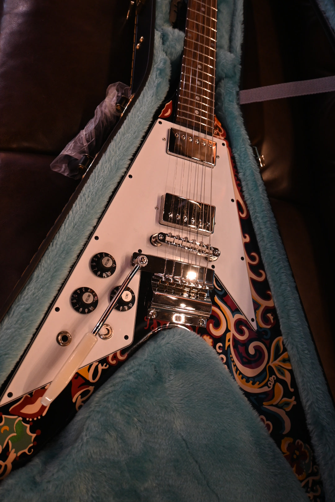 Epiphone Jimi Hendrix “Love Drops” Flying V Left-Handed Guitar - Danville Music