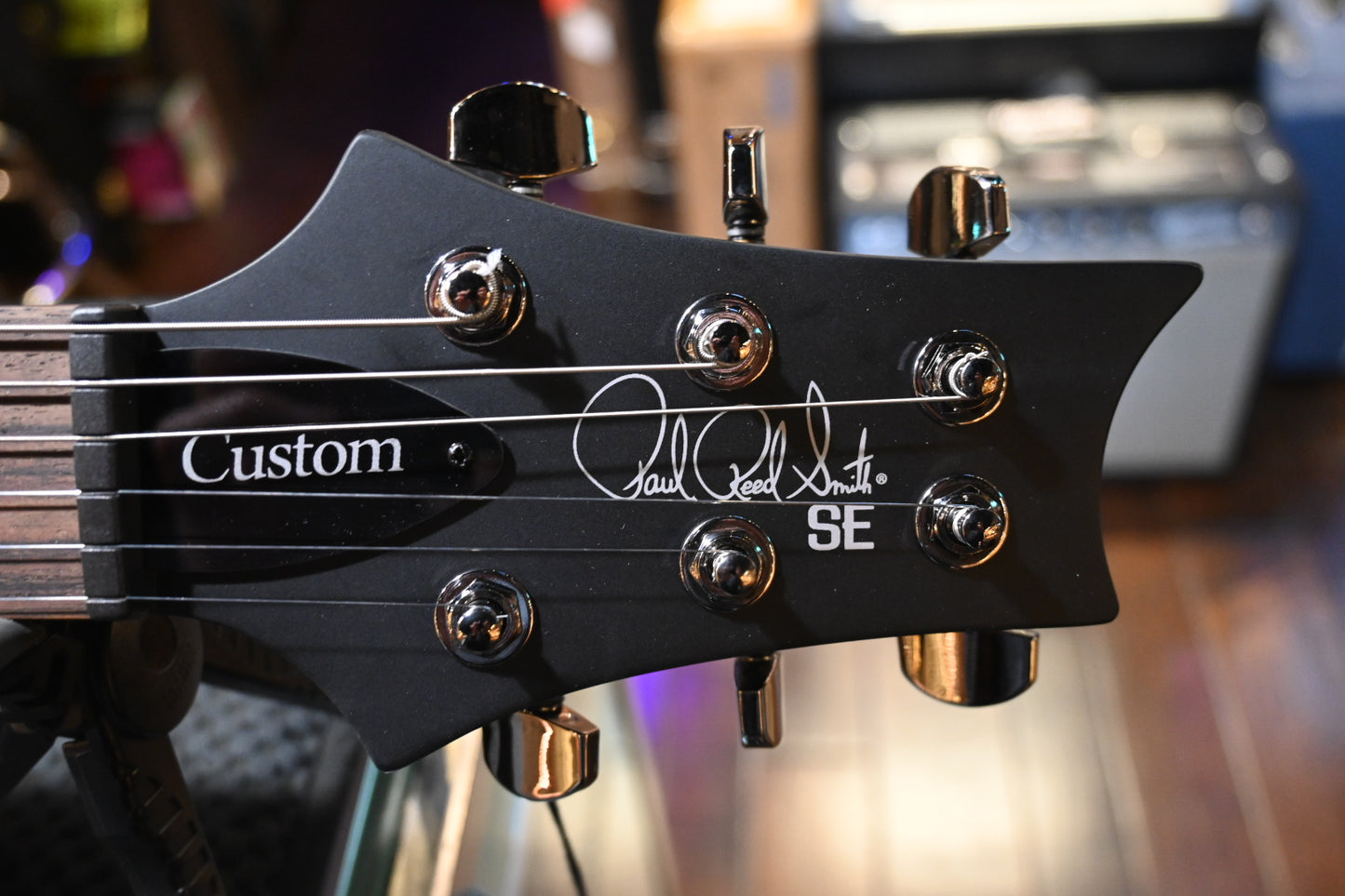 PRS SE “Exotic” Custom 24-08 Poplar Burl Limited Edition - Charcoal Cherry Midnight Burst Guitar #0554 - Danville Music