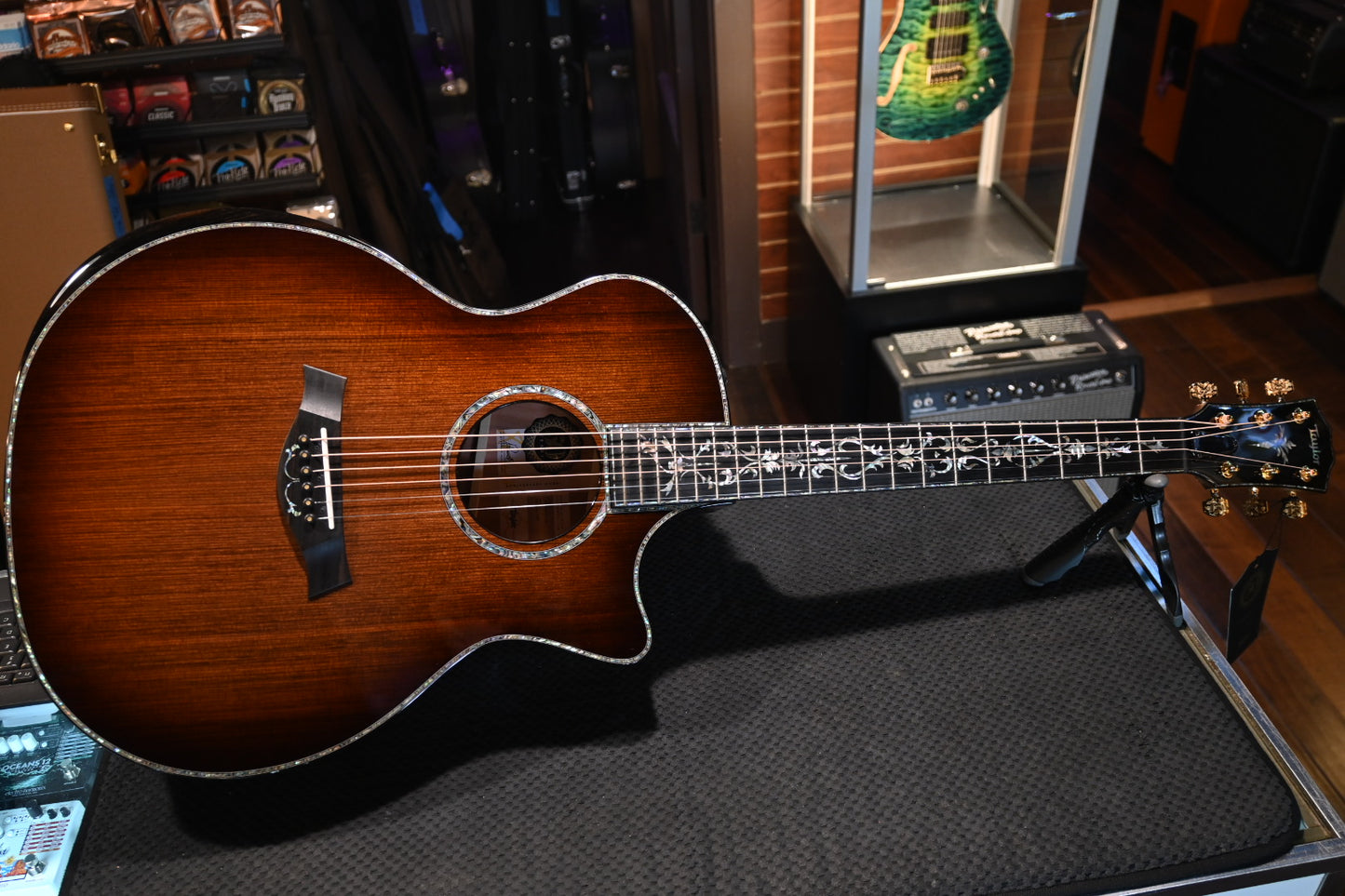 Taylor 50th Anniversary 50th Anniversary Sinker Redwood/Figured Urban Ironbark Guitar #4115 - Danville Music