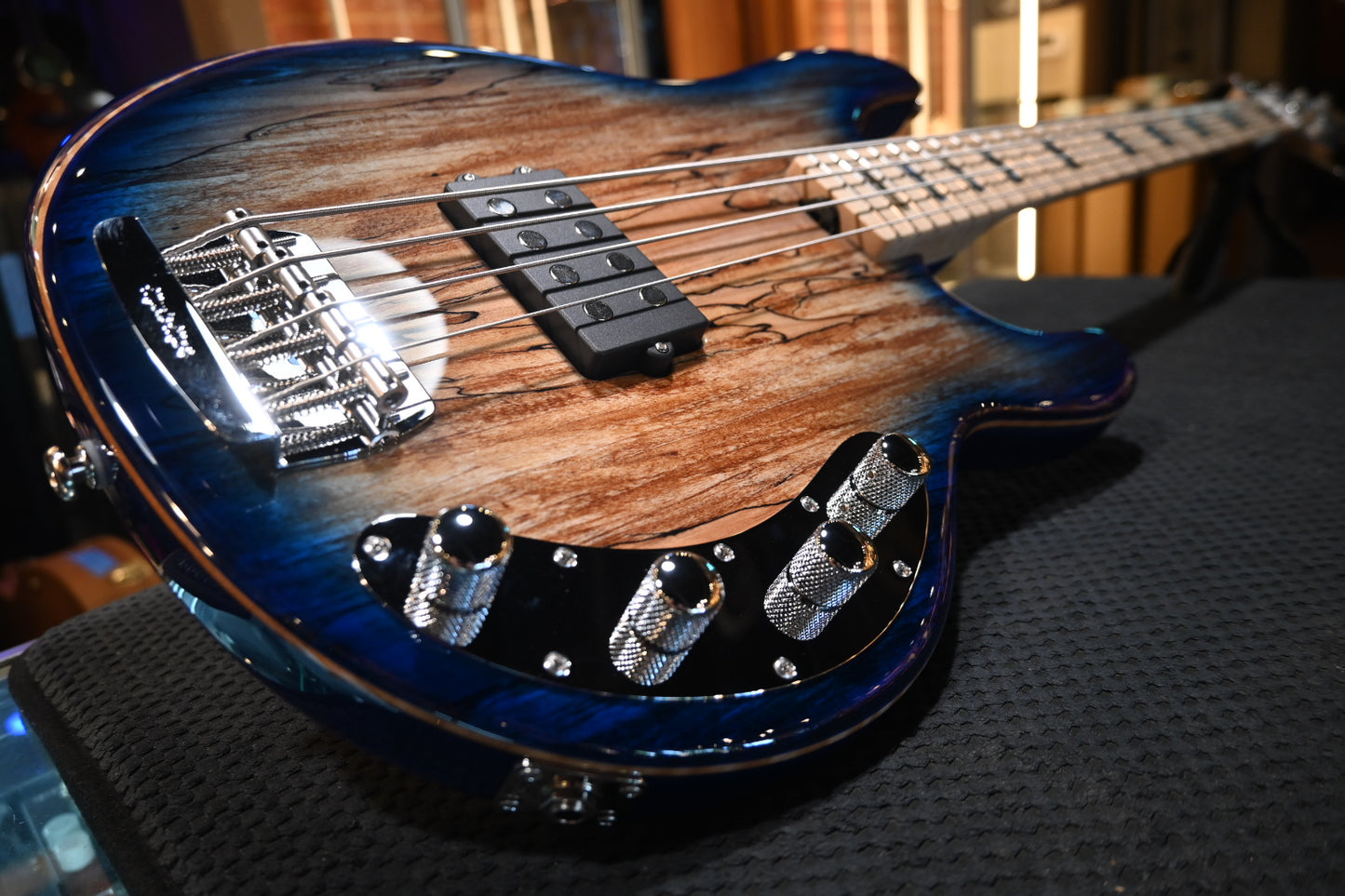 Music Man BFR StingRay Special H - Paua Blue Burst Guitar #3680 - Danville Music