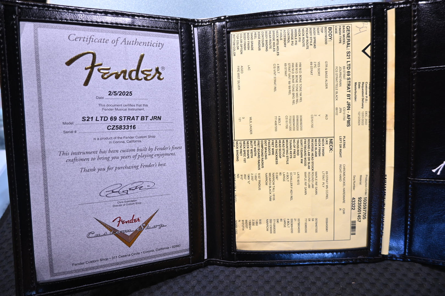 Fender Custom Shop LTD 1969 Stratocaster Bone Tone Journeyman - Aged Fire Mist Silver Guitar #3316