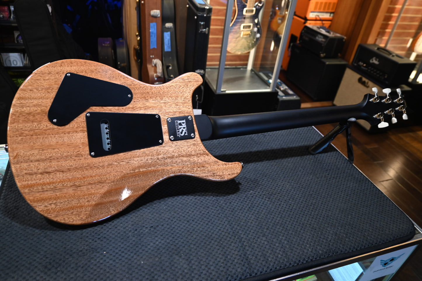 PRS Wood Library CE 24 Angel Step Quilt - Blue Crab Blue Guitar #5634 - Danville Music