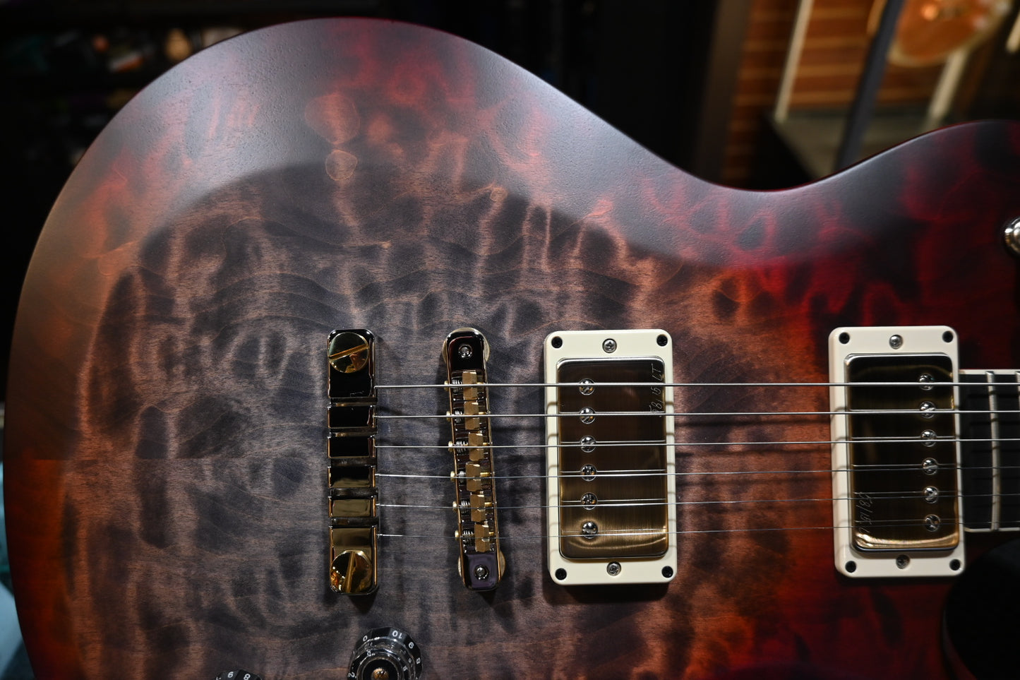 PRS Wood Library S2 McCarty SC 594 Single-Cut Quilt - Faded Gray Black Cherry Burst Guitar #8901