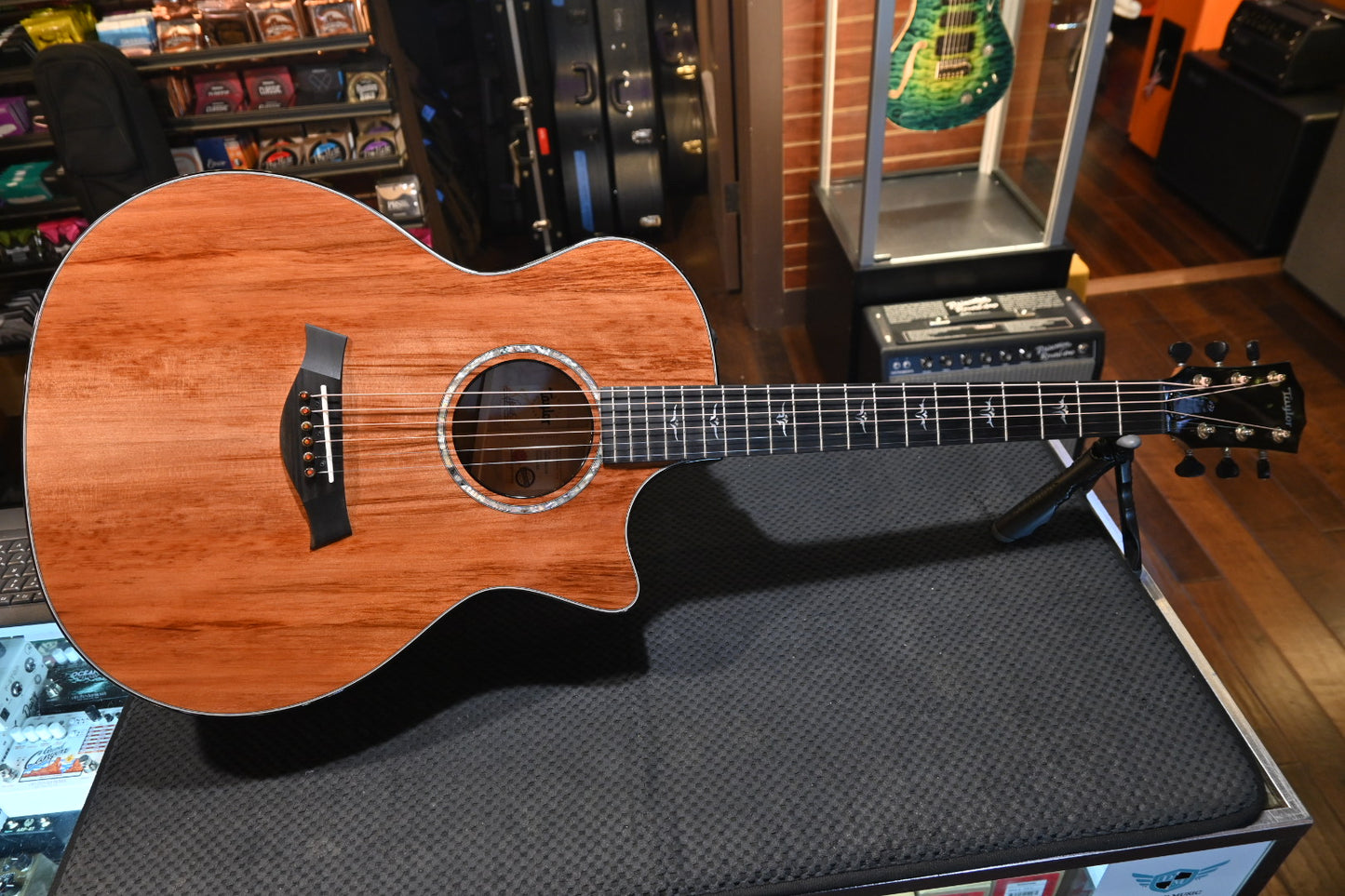 Taylor Custom GA Grand Auditorium Sinker Redwood/AA Quilt Maple Guitar #4109 - Danville Music