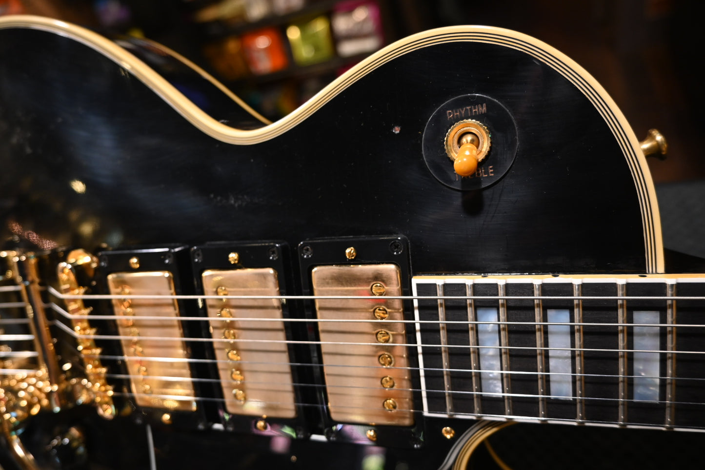 Gibson Custom Shop 1957 Les Paul Custom Reissue 3-Pickup Bigsby Murphy Lab Light Aged - Ebony Guitar #4897 - Danville Music