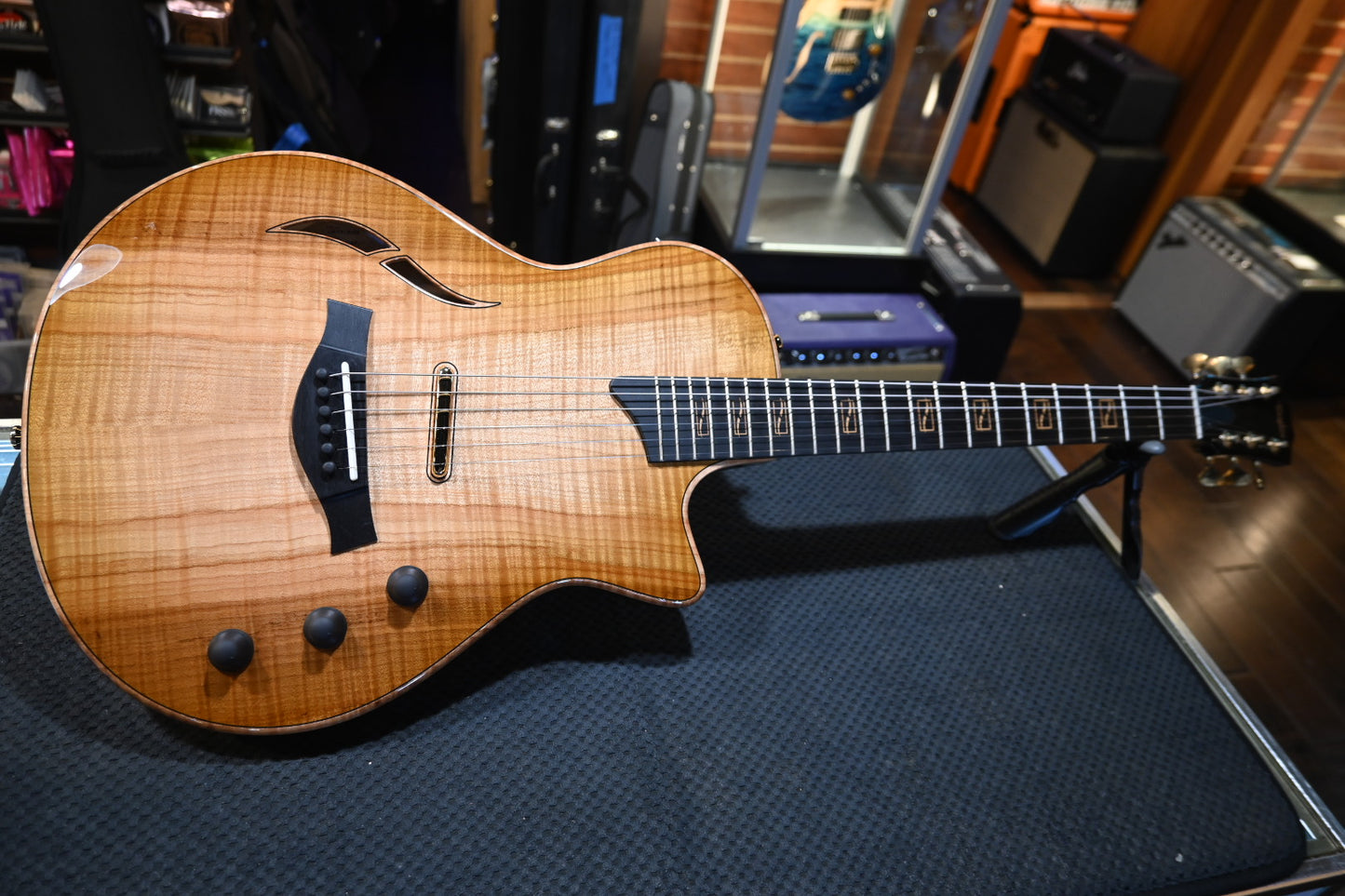 Taylor Custom T5z Figured Maple/Urban Ash Catch #27 - Antique Blonde Guitar #5083 - Danville Music
